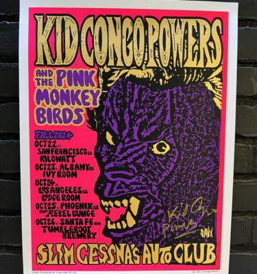 Kid Congo and the Pink Monkey Birds 2024 signed poster.